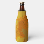 秋のカエデと葉《写真》ぼけ味模様 ボトルクーラー (ボトル正面)