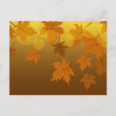 秋のカエデと葉《写真》ぼけ味模様 ポストカード (正面)