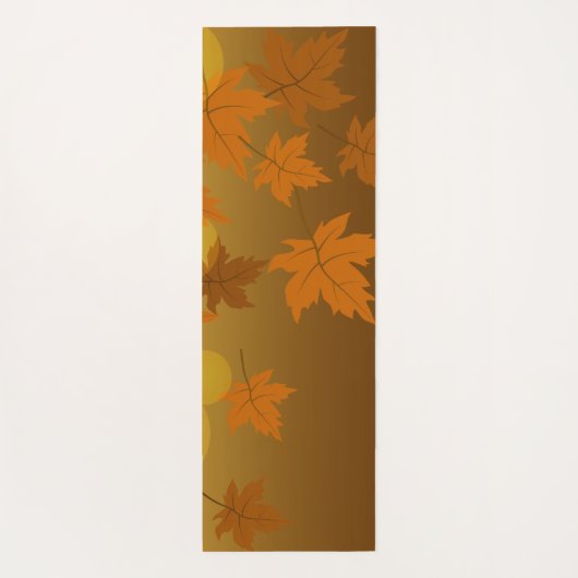 秋のカエデと葉《写真》ぼけ味模様 ヨガマット (裏面)