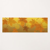 秋のカエデと葉《写真》ぼけ味模様 ヨガマット (正面(横))