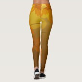 秋のカエデと葉《写真》ぼけ味模様 レギンス (裏面)