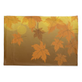 秋のカエデと葉《写真》ぼけ味模様 枕カバー (裏面)