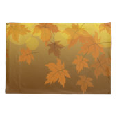 秋のカエデと葉《写真》ぼけ味模様 枕カバー (裏面-左)