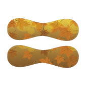 秋のカエデと葉《写真》ぼけ味模様 野球ボール (パネル)