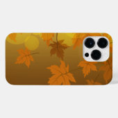 秋のカエデと葉《写真》ぼけ味模様 iPhoneケース (裏面横)