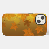 秋のカエデと葉《写真》ぼけ味模様 iPhoneケース (裏面横)
