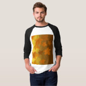 秋のカエデと葉《写真》ぼけ味模様 Tシャツ (正面フル)