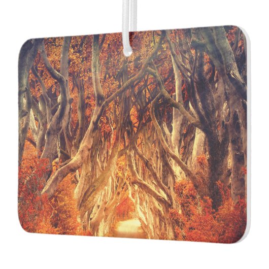 秋のカエデの木の森秋の森の葉 カーエアーフレッシュナー (左)