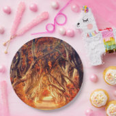 秋のカエデの木の森秋の森の葉 ペーパープレート (パーティー)