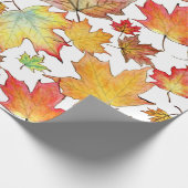 秋のカエデの葉の包装紙 ラッピングペーパー (角)