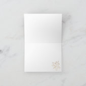 秋のカエデの葉の縁ありがとう サンキューカード (内部)