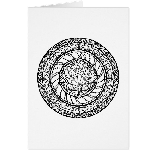 秋のカエデの葉の落書き (正面)