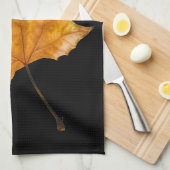 秋のカエデの葉 キッチンタオル (四つ折り)