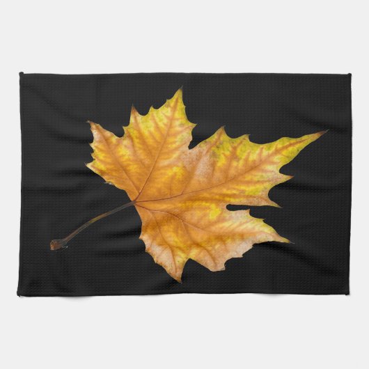 秋のカエデの葉 キッチンタオル (横)