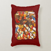 秋のカエデの赤の鳥 アクセントクッション (正面(垂直))