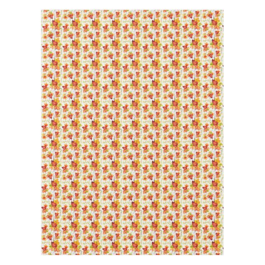 秋のカエデ葉の模様 テーブルクロス (正面)