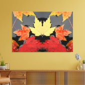 秋のカエデ葉ス キャンバスプリント (インサイチュ (リビング))