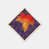 秋のカエデ葉ス スタンダードカクテルナプキン (角)