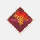 秋のカエデ葉ス スタンダードカクテルナプキン (角)