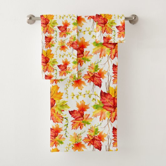 秋のカエデ葉ス バスタオルセット (インサイチュ)