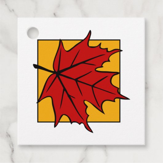 秋のカエデ葉ス フェイバータグ (正面)