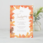 秋のカエデ葉メの感謝祭 招待状 (スタンド正面)