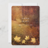 秋のカエデ葉メラの結婚実 招待状 (裏面)