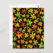 秋のカエデ葉ラ ポストカード (正面/裏面)