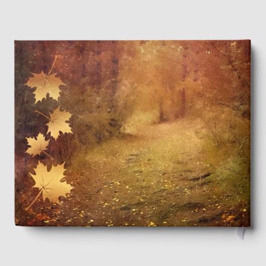 秋のカエデ葉ルの思い出結婚のゲスト ゲストブック (裏面)