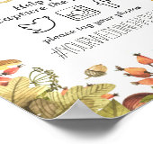 秋のカエデ葉ルズOh Snap Hashtagの結婚装飾 ポスター (角)