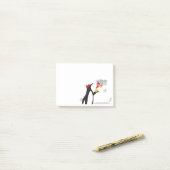 秋のカエデ葉ルペンギンとおもしろいかわいい ポストイット (デスク上)