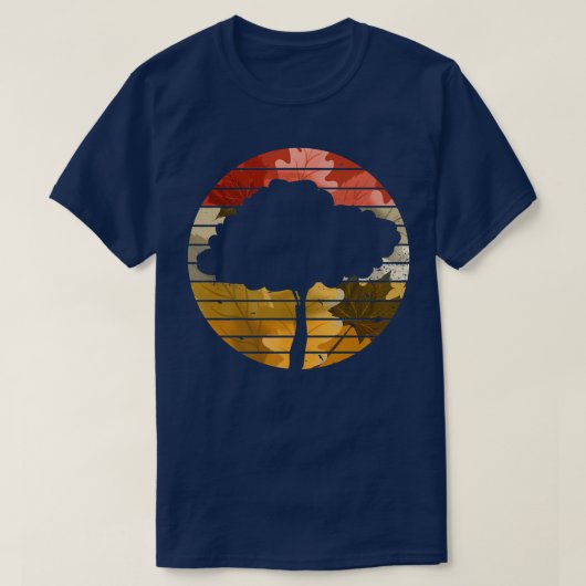 秋のカエデ葉野生生物自然フォレストツリーレット Tシャツ (デザイン正面)