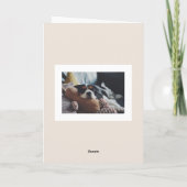 秋のカエデ離れメの幸せな感謝祭の写真 シーズンカード (裏面)