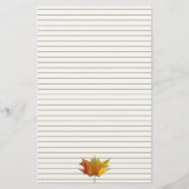 秋のカエデ離れメの水彩画 便箋 (正面)