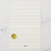 秋のカエデ離れメの水彩画 便箋 (裏面)