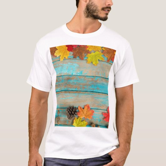 秋のカエデ:ピネコン自然枠。 Tシャツ (正面)