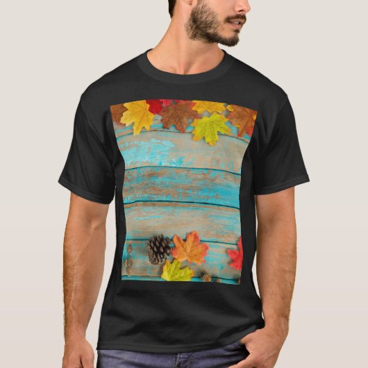 秋のカエデ:ピネコン自然枠。 Tシャツ (正面)