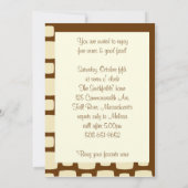 秋のカクテルパーティー招待状 招待状 (裏面)