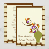 秋のカクテルパーティー招待状 招待状 (正面/裏面)