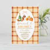 秋のカクテル・ボウ・ブルンシュ & バブル ブライズシャワー 招待状 (スタンド正面)