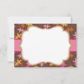 秋のカシの葉の金ゴールドのグリッターのカボチャは感謝していしています サンキューカード (裏面)