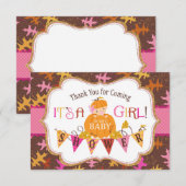 秋のカシの葉の金ゴールドのグリッターのカボチャは感謝していしています サンキューカード (正面/裏面)