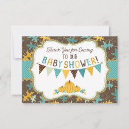 秋のカシの葉の金ゴールドのグリッターのカボチャは感謝していしています サンキューカード