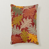 秋のカシの葉 アクセントクッション (正面(垂直))
