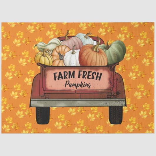 秋のカスタマイズカボチャの金ゴールド葉 薄葉紙 (正面)