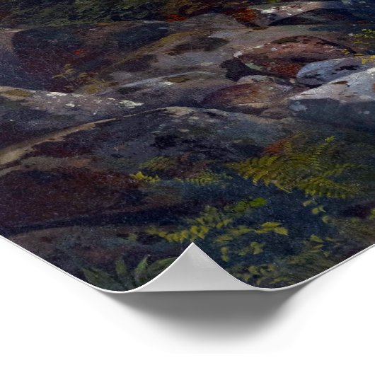 秋のカタウィッサのトマス・モラン渓谷 ポスター (角)