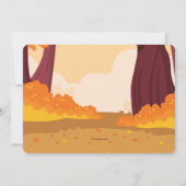 秋のカタツムリの誕生日パーティー 招待状 (裏面)