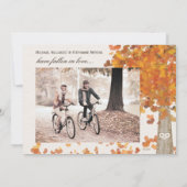 秋のカップルシャワー写真招待状 招待状 (裏面)