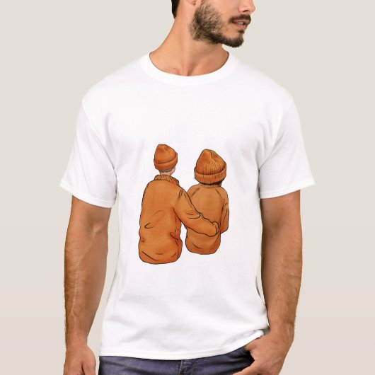 秋のカップルTシャツ Tシャツ (正面)