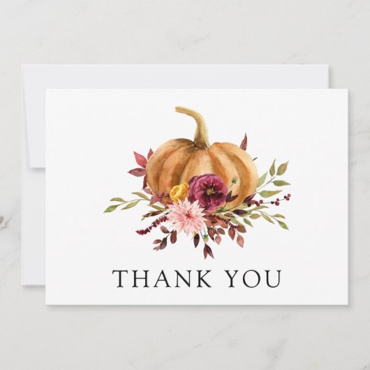 秋のカボチャありがとうはがき カード (正面)